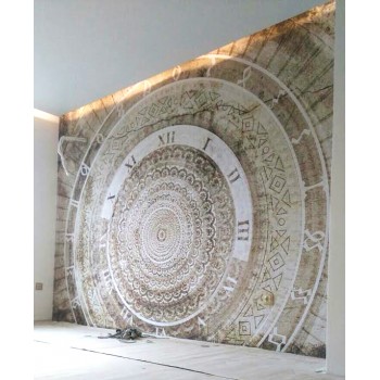 Roman Clock Vinyl Wall Art Wallpaper