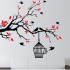 Branch with birds & cage 