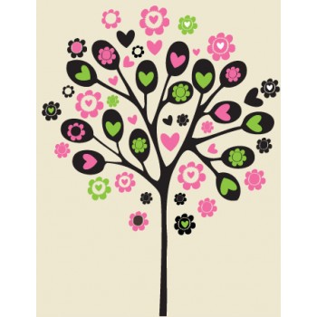 Spring leaves Tree Vinyl Wall Art