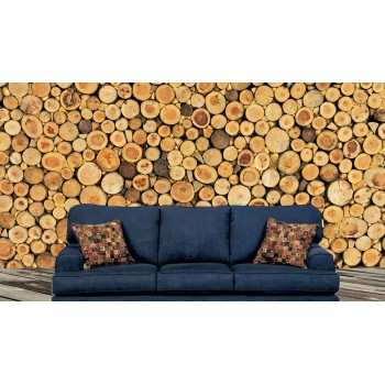 Logs 1 Vinyl Wall Art Wallpaper