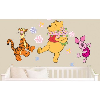 Winnie the Pooh set of 3 Vinyl Wall Art Wallpaper