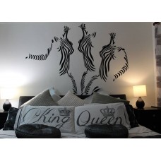 Zebra Trio Vinyl Wall Art Wallpaper